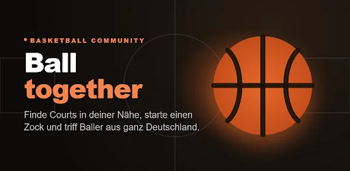 Ball together App: Karte mit Basketballplätzen und Spielen in der Nähe